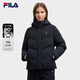 FILA 斐樂(lè )官方女士羽絨服冬季新款基礎簡(jiǎn)約休閑保暖連帽外套 傳奇藍-NV M 165/84A/M