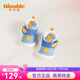 基諾浦（ginoble） 本體感鞋 6-10個(gè)月嬰兒地板鞋春秋款線(xiàn)下同款寶寶室內鞋TXGBT005 水晶藍/帆船藍 16.5 100mm 適合腳長(cháng)100-105mm