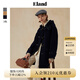 ELAND【100%綿羊毛】衣戀毛呢外套女長(zhǎng)期主義牛角扣大衣25冬新款 藏青色(59)Navy-建議拍小一碼 L