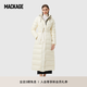 MACKAGE女士 CALINA經(jīng)典保暖長款修身顯瘦經(jīng)典羽絨服外套上衣 奶油白 S