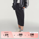 adidas adicolor復(fù)古穿搭針織修身半身裙女裝阿迪達斯官方三葉草   黑色   L