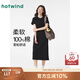 熱風(fēng)（Hotwind）T恤連衣裙25年春季新款女裝針織連衣裙圓領(lǐng)長(zhǎng)裙打底連衣裙 01黑色 L