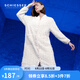 舒雅女士V領(lǐng)加厚舒棉絨剪花開衫睡衣家居服長袖睡裙E1/23510D 米白 L