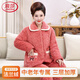 浪莎冬季中老年媽媽睡衣女加厚加絨套裝法蘭絨三層夾棉老人保暖家居服