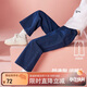 ASK JUNIOR女童褲子2025秋兒童運動(dòng)復古牛仔長(cháng)褲百搭闊腿褲防蚊褲 藍色 130