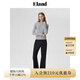 ELAND衣戀毛衣女小高領(lǐng)木耳邊含綿羊毛長(cháng)袖彈力上衣2025秋季新款 淺灰色(16)L/Grey M 165