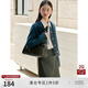 自巧小個(gè)子新復古回潮短款牛仔外套秋女2024新款圓領(lǐng)氣質(zhì)通勤chic夾克 復古牛仔藍 S (3碼)