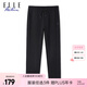 ELLE ACTIVE 時(shí)尚運(yùn)動(dòng)休閑褲男裝秋季柔軟舒適百搭簡(jiǎn)約通勤舒適直筒長(zhǎng)褲男 黑色 L