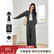 梵希蔓今年流行漂亮灰色套裝女2025年春秋新款休閑外套褲子兩件套 M8198 深灰色 L
