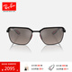 雷朋（RayBan）法拉利聯(lián)名款太陽(yáng)鏡全框眼鏡方形墨鏡0RB3743M禮物禮物 F1035J黑色框灰色鏡面偏光鏡片 尺寸58