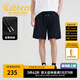 卡賓（CABBEEN）【線跡燙鉆】明線結(jié)構(gòu)休閑短褲男2025夏季新款純棉百搭時尚 煤黑色01 L /175/50