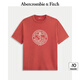 ABERCROMBIE & FITCH男裝25秋季美式復(fù)古百搭棉質(zhì)寬松印花圓領(lǐng)短袖T恤KI123-5277 暖栗色 M (180/100A)
