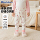 巴帝巴帝春秋款嬰幼兒童純棉秋褲棉毛褲保暖打底舒適睡褲 漿果小兔 90