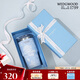 WEDGWOOD[結(jié)婚禮物]陶瓷內(nèi)膽漫游美境吸管杯藍(lán)592ml保冷杯保溫杯高顏值