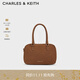 CHARLES&KEITH純色手提波士頓包斜挎包女士生日禮物CK2-30271398 CK2-30271398-1Brown棕色 M