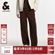 杰克·瓊斯（JACK&JONES）男裝秋季新款純棉直筒休閑褲男潮流彎刀褲男士香蕉褲顯腿長(cháng)褲子 E11巧克力蛋糕 版型偏大，卡碼拍小 L （180)