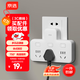 京選京東自有品牌 品字形一轉三分控插座/轉換插頭/無(wú)線(xiàn)轉換插座/電源轉換器  分控開(kāi)關(guān)一轉三 包郵