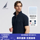 諾帝卡（NAUTICA）【大促爆款】男裝春夏棉氨珠地柔軟多色休閑短袖POLO衫男KE4100-N 藏青4NV M