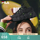 斐樂（FILA） 可頌面包鞋運動鞋女休閑鞋老爹鞋厚底鞋子 黑-BK 37.5