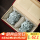 博為（BW）風(fēng)獅爺仿石頭茶寵茶具配件家用茶臺擺件可養吸財開(kāi)運暴富禮盒裝