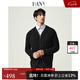 漢尼（HANY）【可機洗羊絨棉】毛衣男v領(lǐng)開衫商務(wù)針織衫高級休閑黑色外套秋季 科爾瑪曜石黑【時尚V領(lǐng) 合身版】 XL