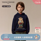 Teenie Weenie小熊童裝24秋冬男女童休閑百搭加絨連帽衛(wèi)衣 藏青色 130 cm