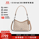 蔻馳（COACH）女包LAUREL19系列新款流浪包輕奢腋下包單肩斜挎包CBH15SVPWH 拼色