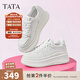 他她（TATA）孫樂(lè )言同款女鞋小白鯨鞋子厚底透氣板鞋小白鞋增高休閑鞋 白色 37