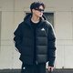 阿迪達斯（adidas）羽絨服男裝 2025冬季新款運動(dòng)服戶(hù)外防寒防風(fēng)保暖服連帽加厚外套 黑色連帽/三條紋/絨子含量80% XL 【180-185cm/170-180斤】