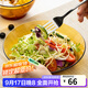 多萊斯多萊斯餐具碗碟套裝鋼化玻璃餐具輕奢玻璃碗盤(pán)子高端餐具4件套 簡(jiǎn)約碗*2+深盤(pán)*2- 4件套
