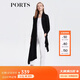 PORTS寶姿商場同款女裝春季時尚個性圍領開衫中長款LM8K303MKF009 黑色 S M
