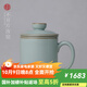 青澹汝窯辦公茶水分離杯陶瓷茶具會(huì )議杯純手工無(wú)奇杯 無(wú)奇杯 不開(kāi)片慈字底款350ml1只 350ml 1個(gè)