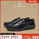 夢特嬌（MONTAGUT）秋季男鞋牛皮商務(wù)休閑鞋男士真皮豆豆鞋夏季懶人一腳蹬軟底皮鞋