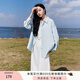 香影【黑科技防曬襯衫】襯衣女長(cháng)袖2025夏裝新款香芋紫色薄款外套 藍色 S 155/80A/85-95斤