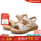 森達時(shí)裝涼鞋女款2025夏新商場(chǎng)同款厚底休閑涼鞋XMH01BL5 杏色 38