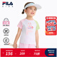FILA【涼感】斐樂兒童童裝短袖T恤2025年夏季新款女小童針織上衣 標(biāo)準(zhǔn)白-WT 110