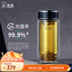 希諾（HEENOOR）雙層抗菌玻璃杯男女士隔熱鵝蛋高顏值高檔帶濾網(wǎng)茶杯車(chē)載便攜水杯 紫羅蘭410ml
