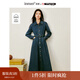 茵曼（INMAN）x米雷聯(lián)名復(fù)古文藝牛仔連衣裙2025季女裝新品翻領(lǐng)系腰帶長(zhǎng)裙 牛仔藍(lán) M