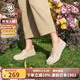 PANSY盼喜日本女鞋樂福鞋舒適透氣加寬一腳蹬飛織2025年夏季薄款4228 米色 37