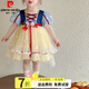 皮爾卡丹（pierre cardin）童裝公主裙女童夏裝新款兒童夏季洛麗塔敖丙衣服魔童2連衣蓬蓬裙 白雪公主aikisea 130 尺碼7~8歲【120-130cm】