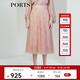 PORTS寶姿女裝夏季櫻粉色紗織半身裙長(cháng)裙LL9S009KCP002 玫瑰霧粉 S (4)