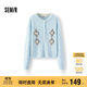 森馬（Semir）針織開(kāi)衫女冬季短款蝴蝶結菱格假兩件2025少女感毛衫109725106006