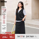 MsShe【假兩件套裝】大碼女裝2025夏秋裝胖mm短袖/長(cháng)袖T恤半身裙 短袖款-黑色現貨, 4XL