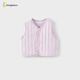童泰（TONGTAI）嬰兒馬甲秋冬季純棉夾棉男女寶寶衣服背心坎肩馬夾上衣紫色66cm