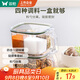 雙槍?zhuān)⊿uncha）多格調(diào)味罐調(diào)料盒家用廚房四合一調(diào)料罐收納盒鹽罐瓶料勺分離綠色