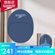 speedo競賽泳帽 Fastskin鯊魚(yú)皮專(zhuān)業(yè)比賽訓練鋼盔游泳帽男女硅膠防水帽 暗夜藍/淡藍（S碼）