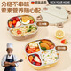 RICH YOUR HOME德國品質(zhì)保溫飯盒不銹鋼上班族小學(xué)生帶飯專(zhuān)用小巧便攜初中生分格 奶咖色4格送筷勺+透明保 800ml
