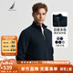 諾帝卡（NAUTICA）【商場同款】春夏新款經(jīng)典百搭多色全棉長袖翻領(lǐng)POLO男KO4308 藏青4NV XL