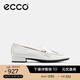愛步（ECCO）豆豆鞋女 時(shí)尚潮流百搭尖頭百搭淺口樂福單鞋  型塑214283 HL 亮白色21428301002（牛皮革） 37