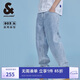 杰克·瓊斯（JACK&JONES） 春季冰氧日常休閑百搭抽繩寬松錐腿牛仔褲長褲男褲225132107